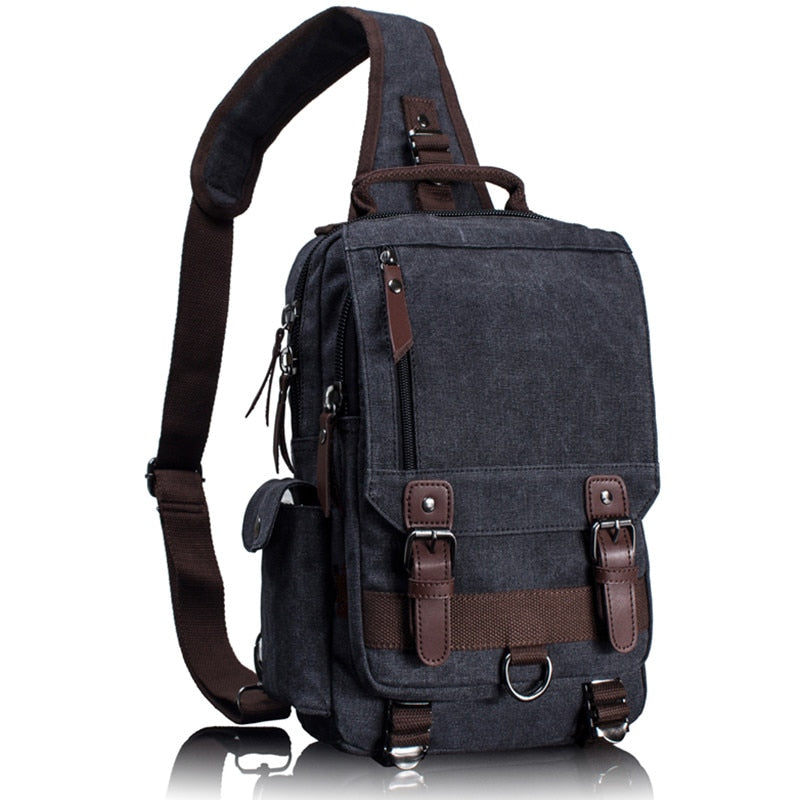 Unisex Retro Leather Military Messenger Bags