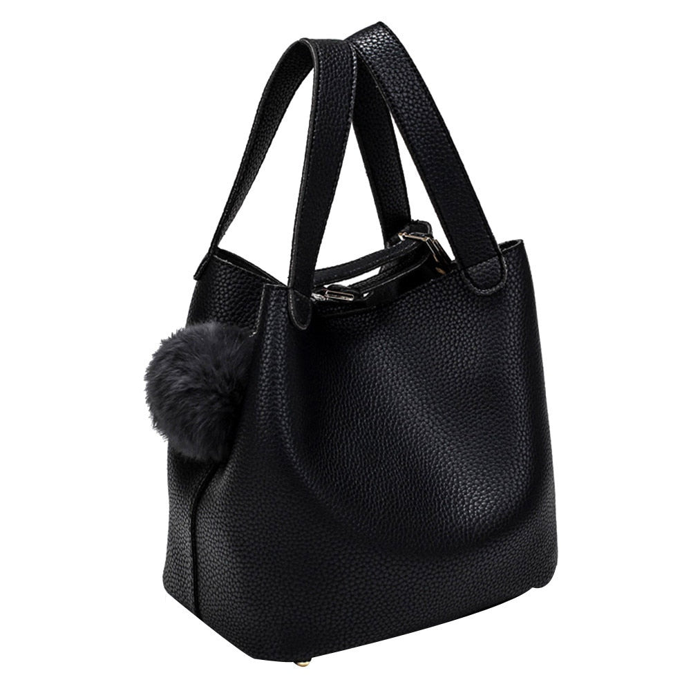 Designer Hairball Pure Color Shoulder Bags