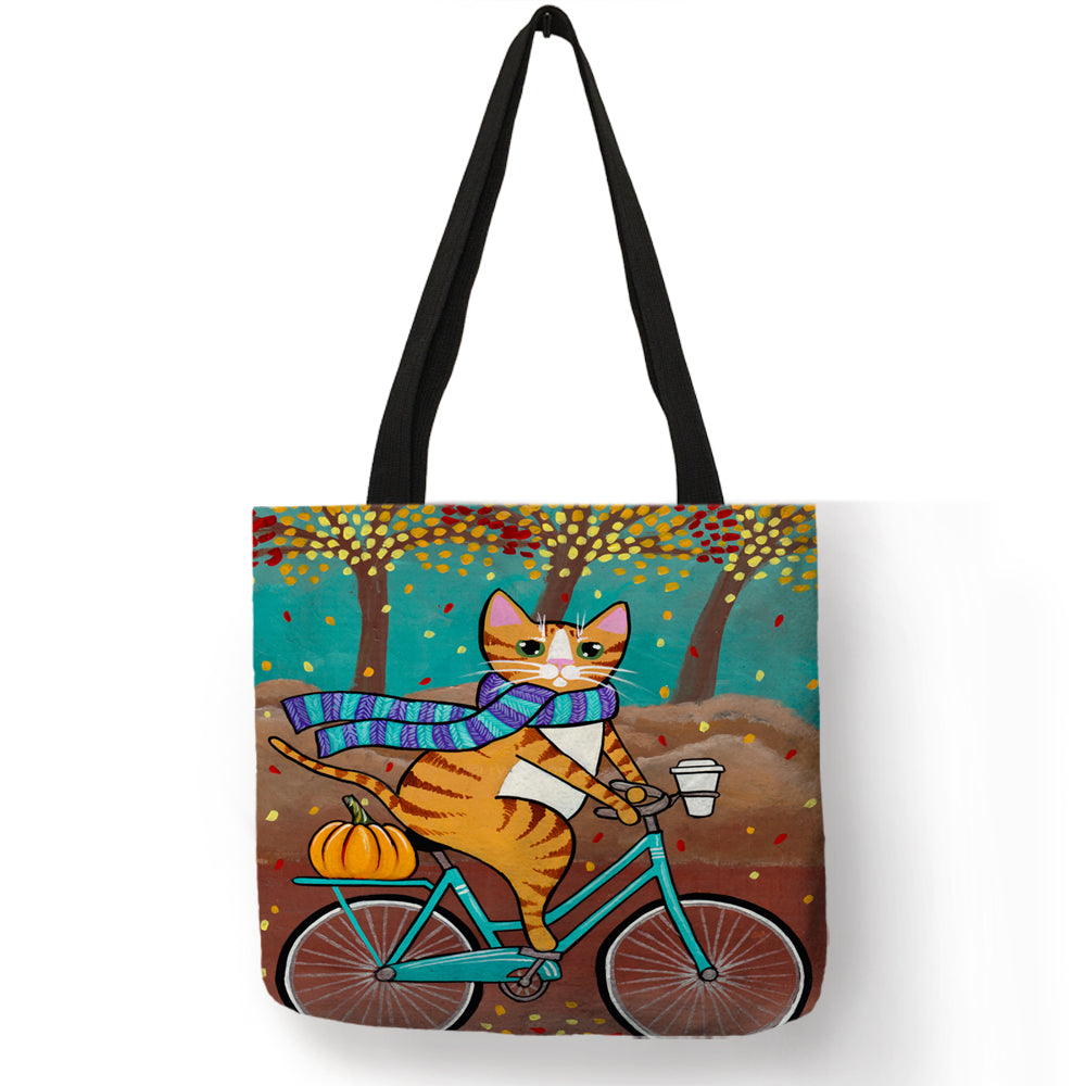 Personalized Kitty Cat Tote Handbags
